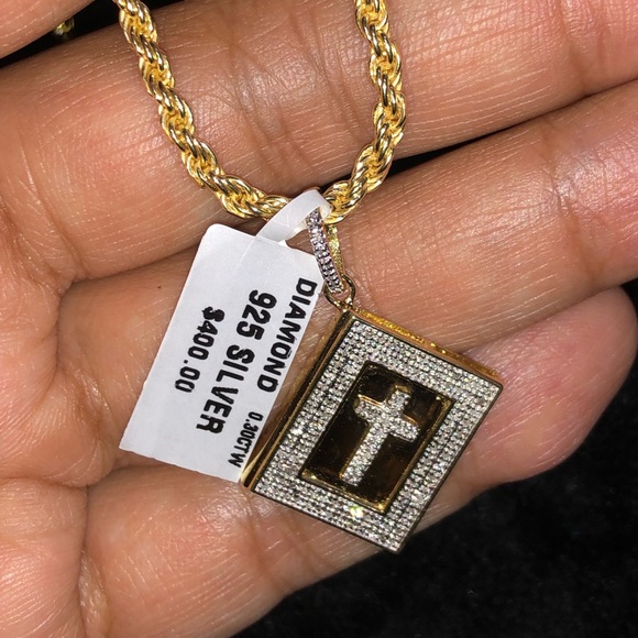 Custom Real Diamond Cross Pendant Huge Sale Not CZ - Picture 2 of 4